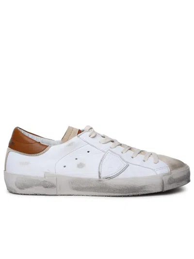 Philippe Model 'prsx' White Leather Sneakers