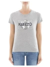 KENZO GREY COTTON T-SHIRT,F762TS721990. 95