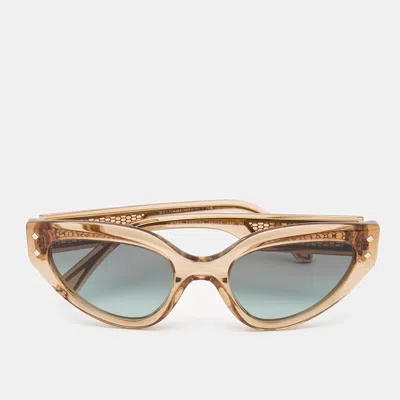 Pre-owned Bvlgari Bronze Gradient Bv 8256 Cat Eye Sunglasses In Brown