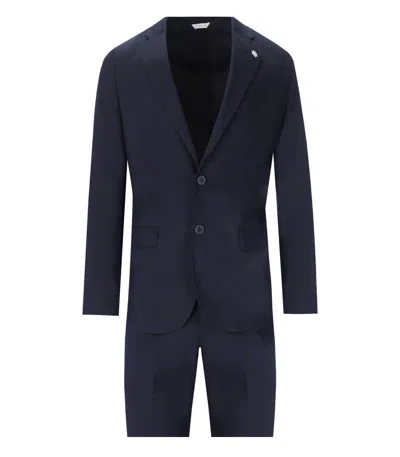 Manuel Ritz Dark Blue Single-breasted Suit In Schwarz