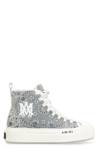 Amiri Court High-top Sneakers In Denim