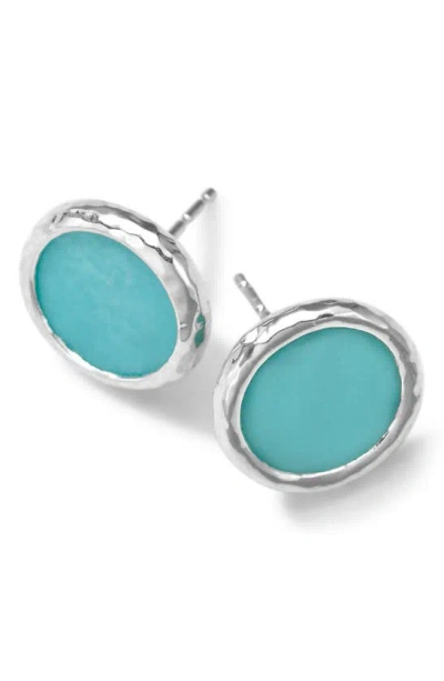 Ippolita Women's Polished Rock Candy Small Flat Sterling Silver & Turquoise Stud Earrings
