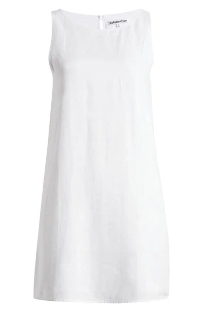 Reformation Jessi Linen Dress In White