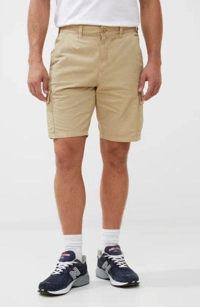 French Connection Ripstop Cotton Cargo Shorts In Stone