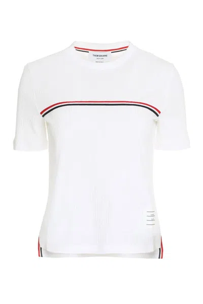 Thom Browne Cotton Knit T-shirt In White