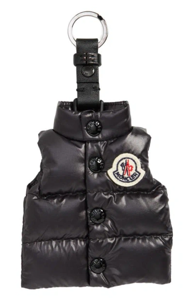 Moncler Vest Keyring Smallleathergoods In Black