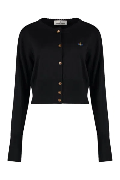 Vivienne Westwood Virgin Wool Cardigan In Black