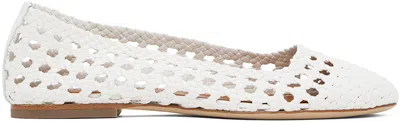 Staud Nell Crocheted Leather Flats In Papr Paper