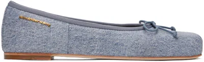 Alexander Wang Billie Flat Shoes Light Blue In Pebble Beach