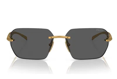 Prada Eyewear Geometric In Gold