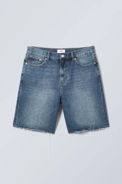 Weekday Galaxy Denim Shorts In Blue
