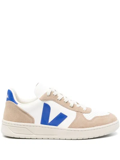 Veja V-10 Chromefree® Leather Trainers In White