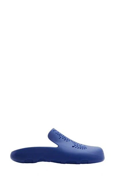 Burberry Stingray Perforated Slides In Blue
