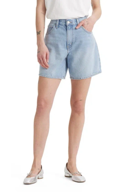 Levi's Belted-waist Denim Shorts In Blue