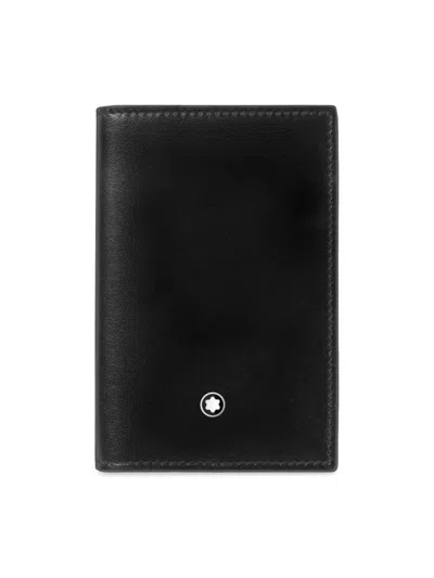 Montblanc Men's Meisterstück Leather Pocket Card Holder In Black