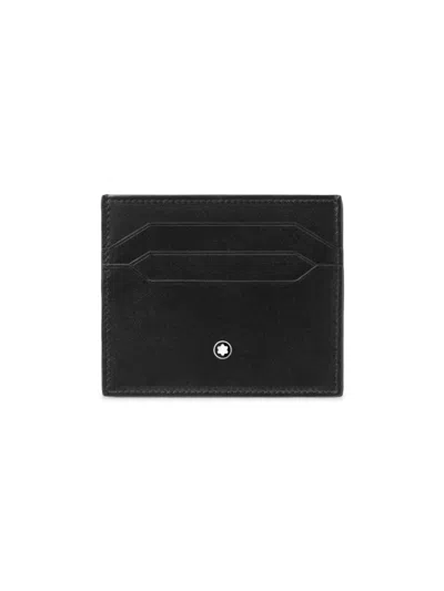Montblanc Men's Meisterstück Leather Card Holder In Black