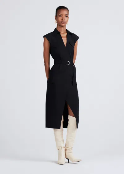 Derek Lam Lucy Utility Shirtdress In Black