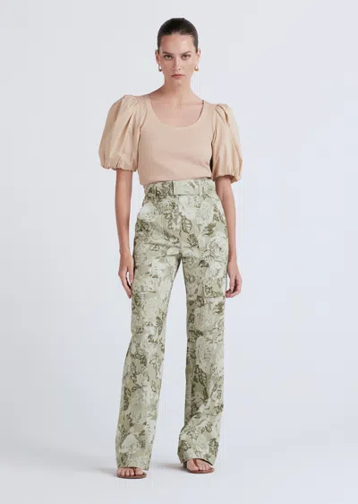 Derek Lam Keanu Straight Leg Utility Pants In Brown