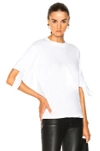 VICTORIA VICTORIA BECKHAM VICTORIA VICTORIA BECKHAM BOW CUFF TEE IN WHITE,JYVV 042 PAW17
