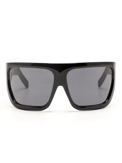 Rick Owens Black Davis Wraparound-frame Sunglasses