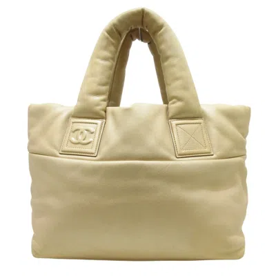 Pre-owned Chanel Coco Cocoon Beige Leather Tote Bag ()