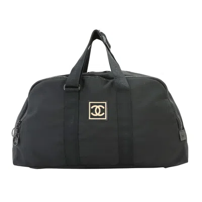 Pre-owned Chanel Coco Mark Black Synthetic Travel Bag ()