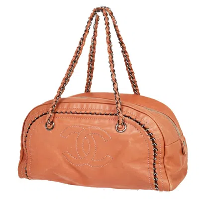 Pre-owned Chanel Luxury Line Pink Leather Shoulder Bag ()