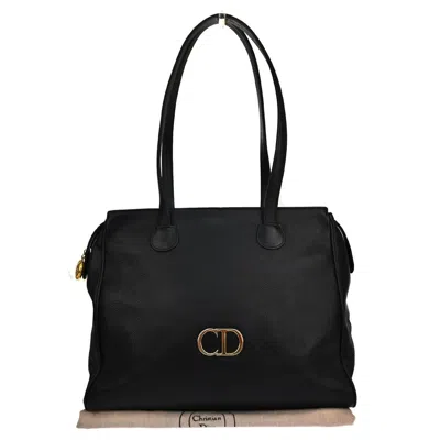 Dior Cd Black Leather Shoulder Bag ()