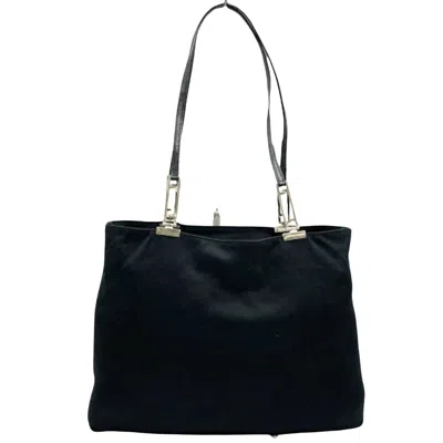 Fendi Black Synthetic Tote Bag () In Blue