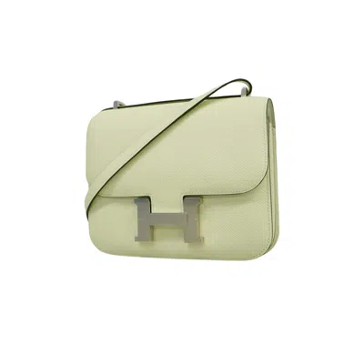Hermes Hermès Constance Green Leather Shoulder Bag () In Brown