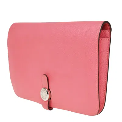 Hermes Hermès Dogon Pink Leather Wallet  ()