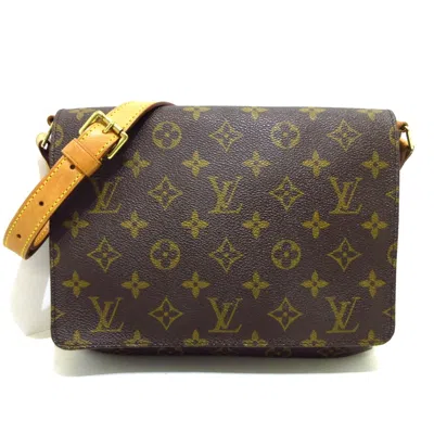 Pre-owned Louis Vuitton Musette Tango Brown Canvas Shoulder Bag ()