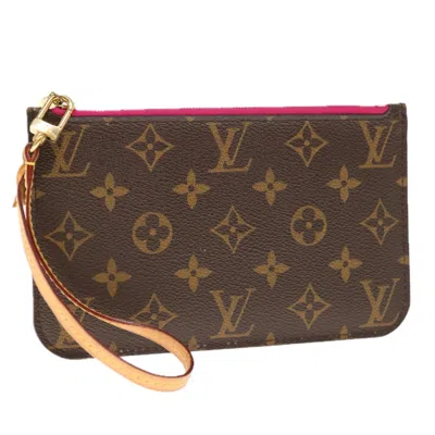 Pre-owned Louis Vuitton Neverfull Brown Canvas Clutch Bag ()