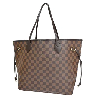 Pre-owned Louis Vuitton Neverfull Mm Brown Canvas Shoulder Bag ()