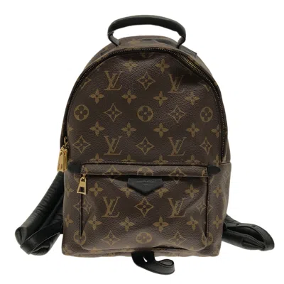 Pre-owned Louis Vuitton Palm Springs Brown Canvas Backpack Bag ()