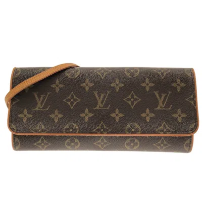 Pre-owned Louis Vuitton Pochette Twin Gm Brown Canvas Shoulder Bag ()