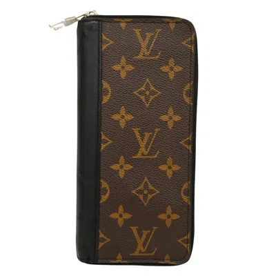 Pre-owned Louis Vuitton Zippy Wallet Vertical Brown Canvas Wallet  ()