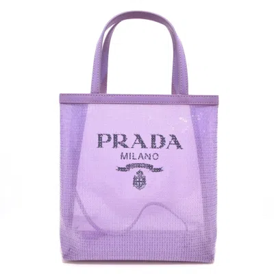 Prada Purple Fabric Tote Bag ()