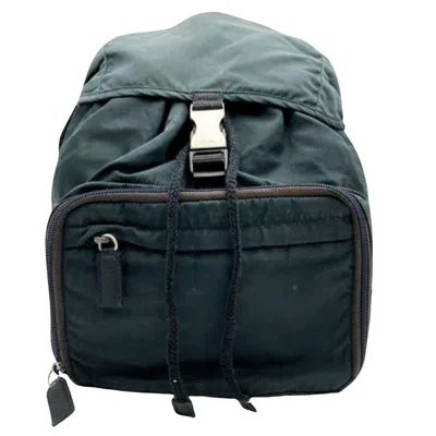 Prada Tessuto Khaki Synthetic Backpack Bag ()