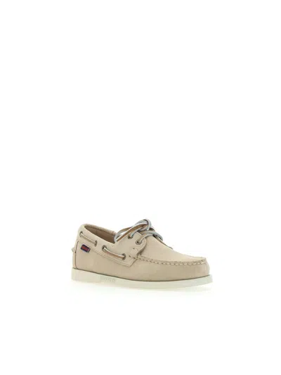 Sebago Flat Shoes Beige In Brown