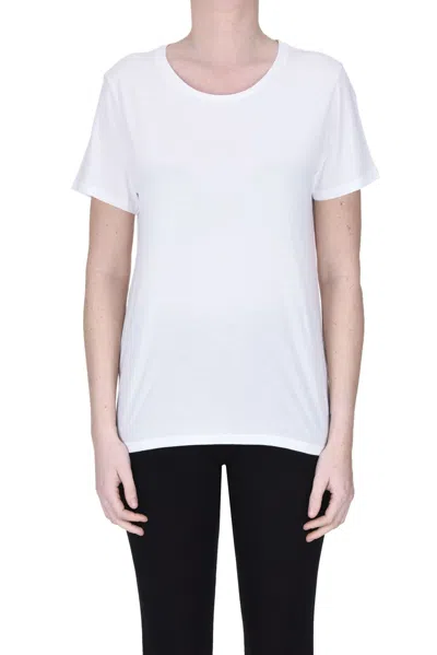 Majestic Fitted Cotton T-shirt In White