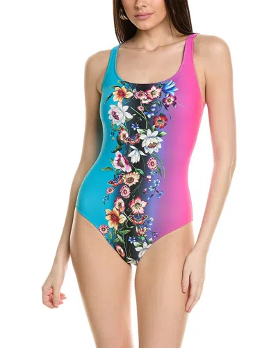 Johnny Was Women's Floral Ombré Tank One-piece Swimsuit In Pink