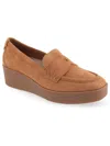 Aerosoles Cetara Tailored-loafer-wedge In Brown