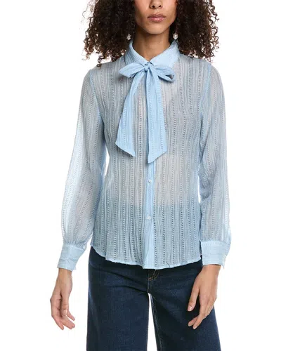 Colette Rose Textured Blouse In Blue