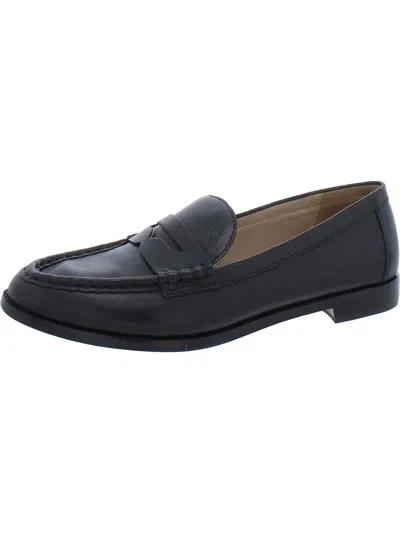 Lauren Ralph Lauren Womens Leather Slip-on Loafers In Black