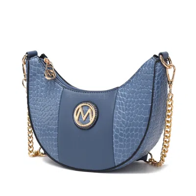 Mkf Collection By Mia K Amira Crocodile Embossed Vegan Leather Women's Shoulder Handbag By Mia K. In Multi