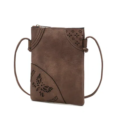 Mkf Collection By Mia K Willow Crossbody Vegan Leather Handbag By Mia K. In Grey