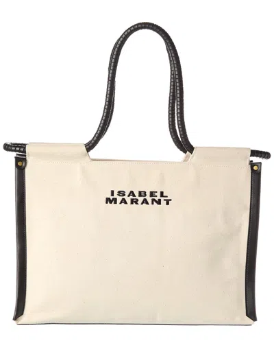 Isabel Marant Toledo Canvas & Leather Tote In White