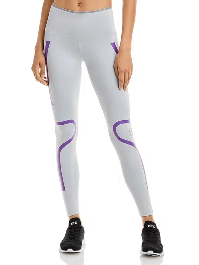 Adidas Stella Mccartney Womens Fitness Yoga Athletic Leggings In Grey