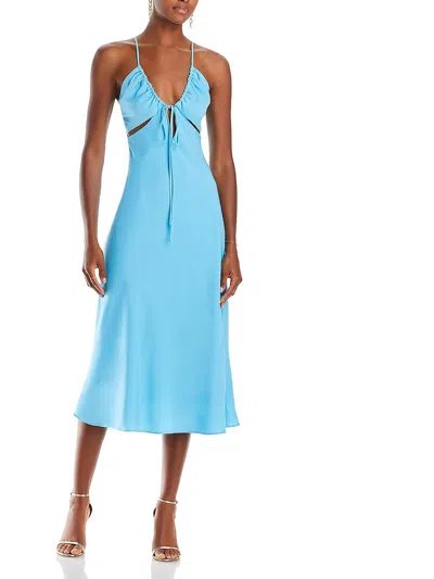 Lucy Paris Womens Summer Midi Slip Dress In Blue